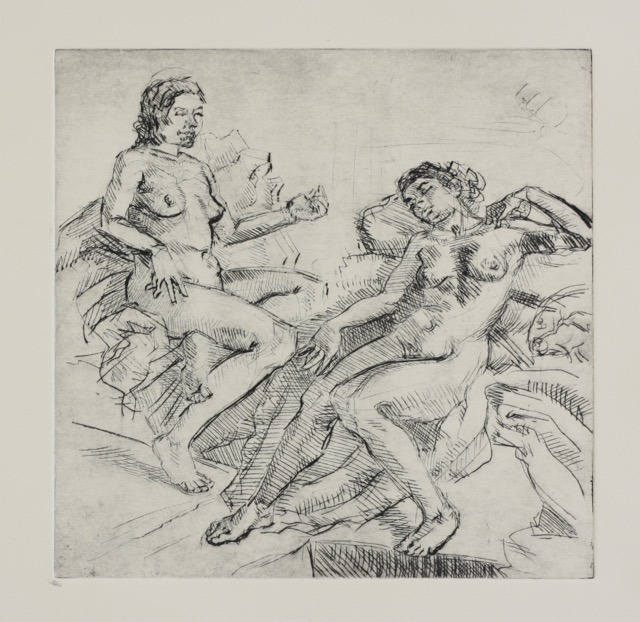 Elektra I; drypoint, 25 x 25 cm, 2014