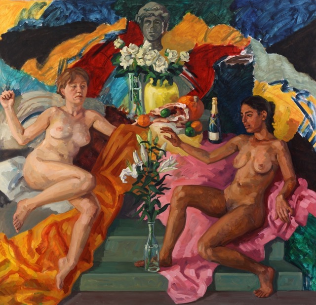 The Annunciation II; oil on canvas, 200 x 215 cm, 2017
