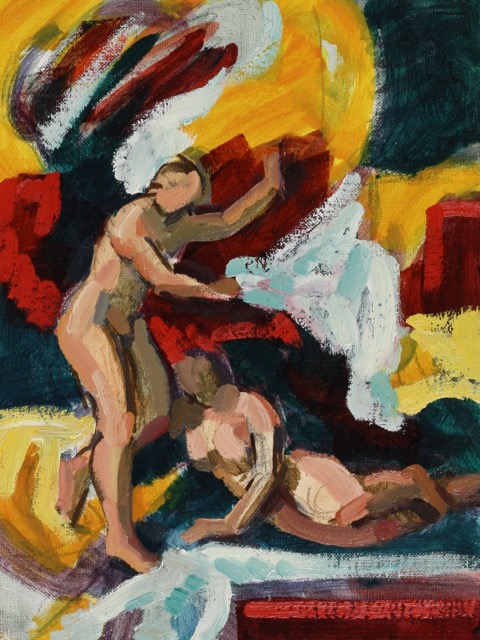 untitled; oil on canvas board, 24 x 18 cm, 2017