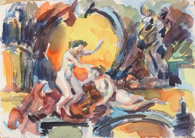 untitled; watercolor, 30 x 42 cm, 2018
