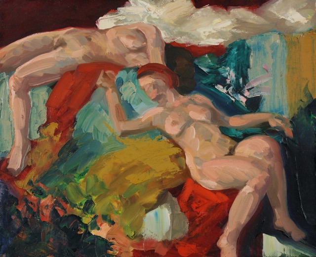 Bacchantes; oil on canvas, 40 x 50 cm, 2010
