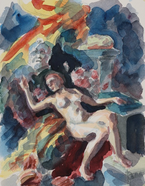 Bacchante; watercolor, 33 x 25 cm, 2010